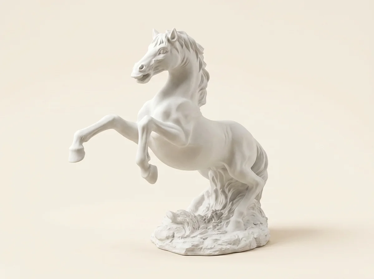 White Stallion Sculpture