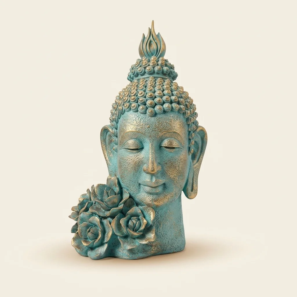 Turquoise Buddha Head Décor