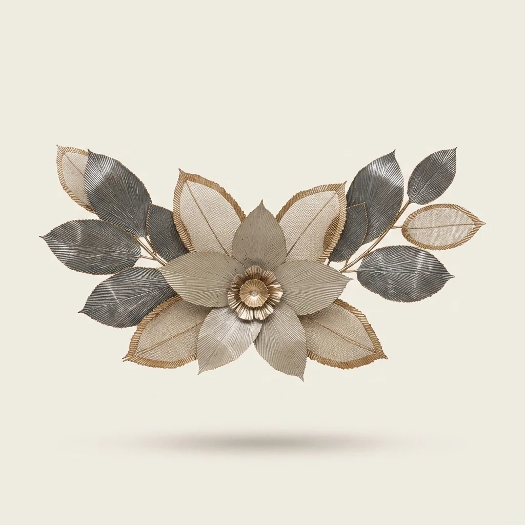 Pearl Leaf Floral Wall Art