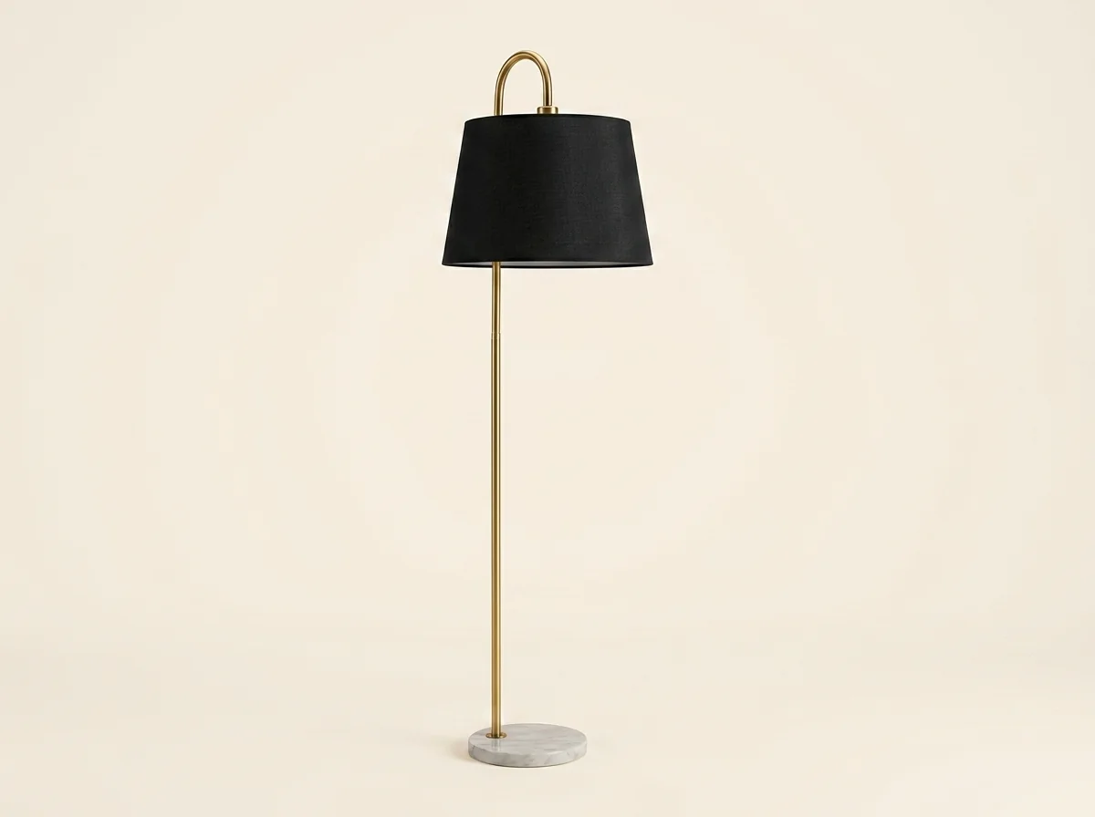 Slim Black Shade Floor Lamp