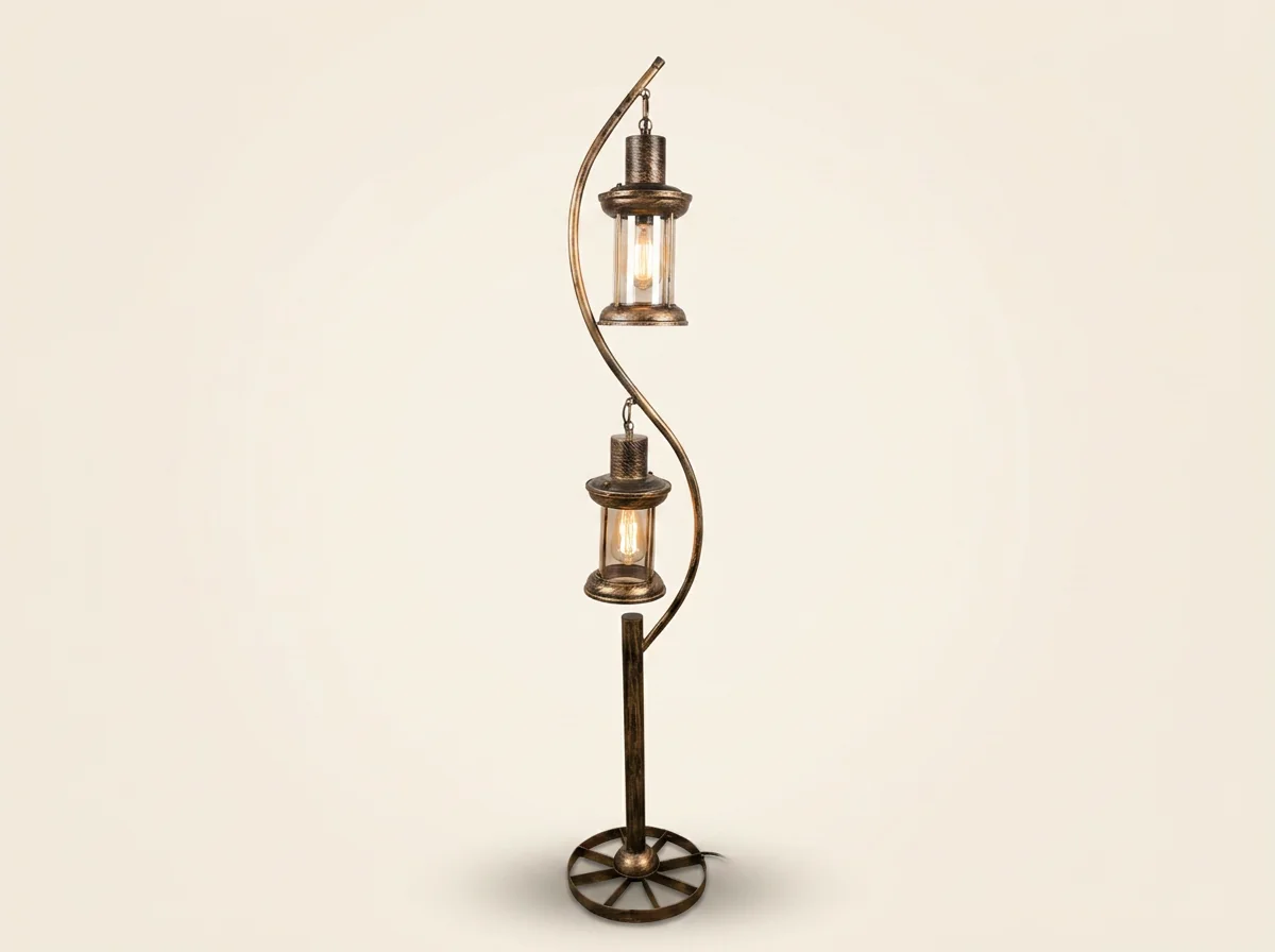 Vintage Lantern Floor Lamp