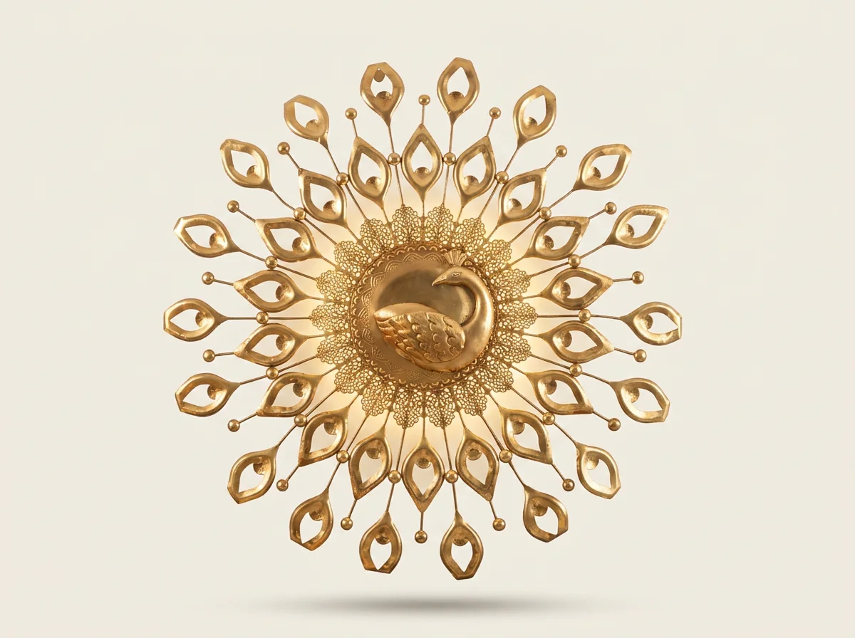 Lotus Sunburst Wall Mirror