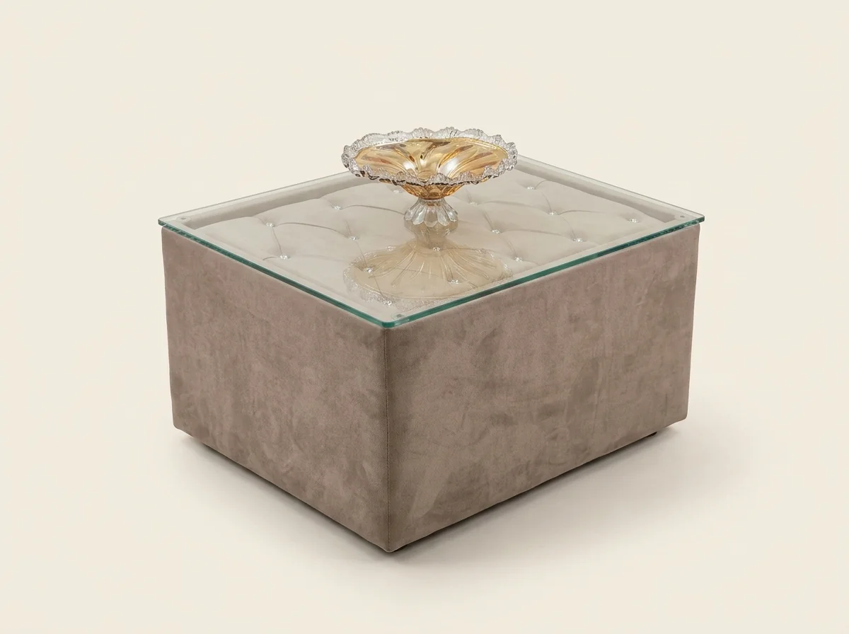 Luna Glass Cube Center Table