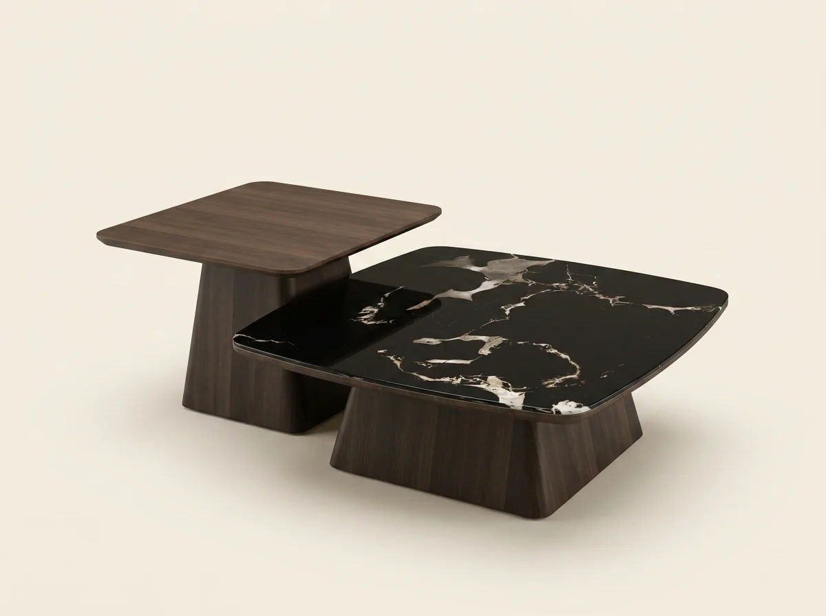 Cedar Noir Tiered Center Tables