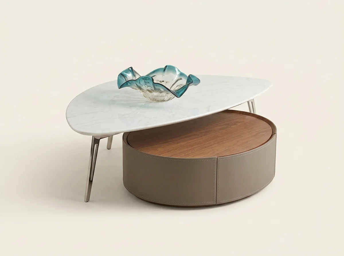 Cascade Marble Storage Table
