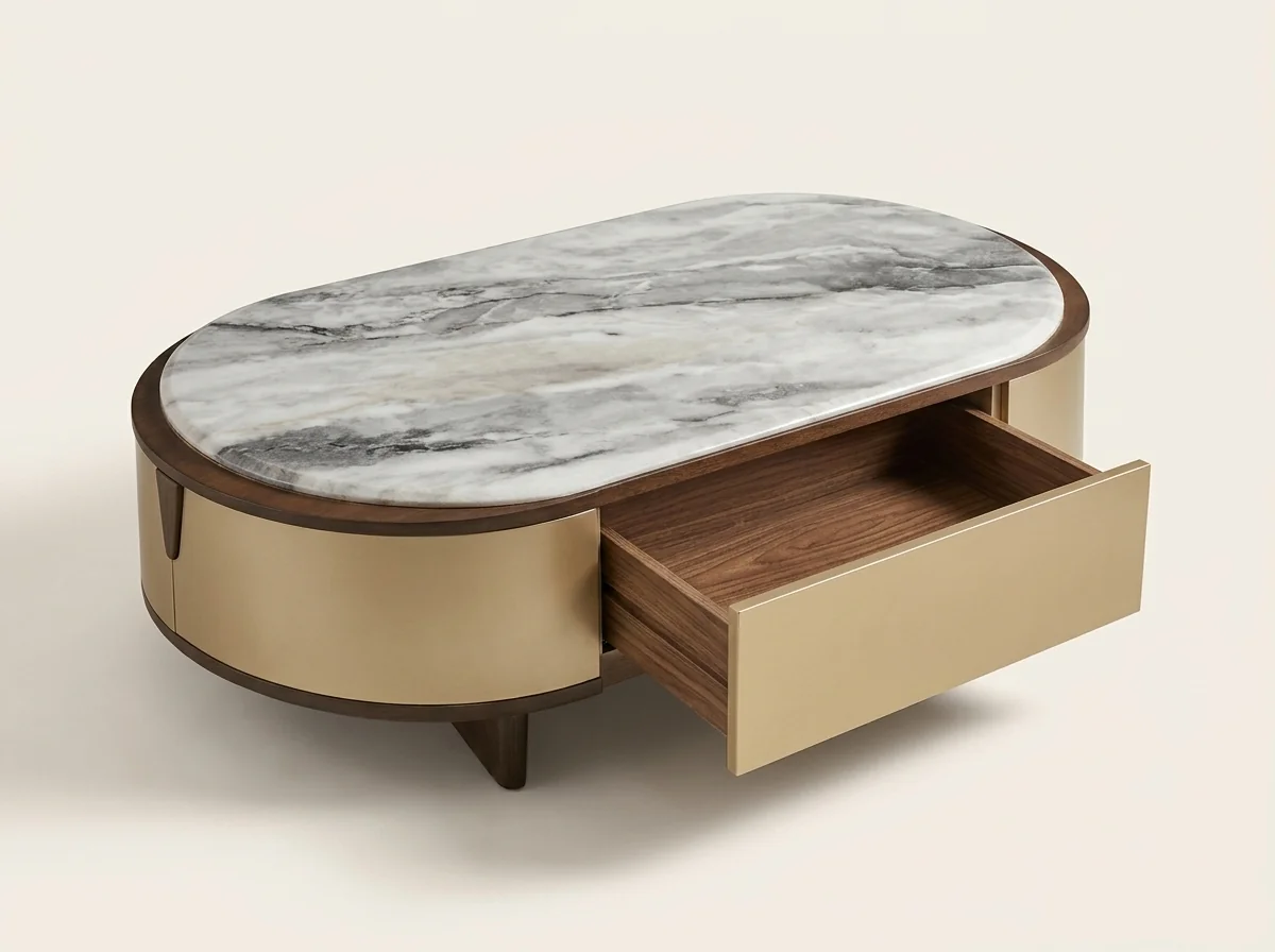 Marble Capsule Storage Table