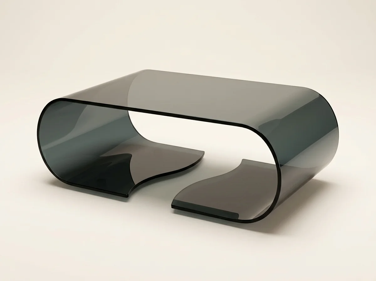Smoked Glass Wave Table