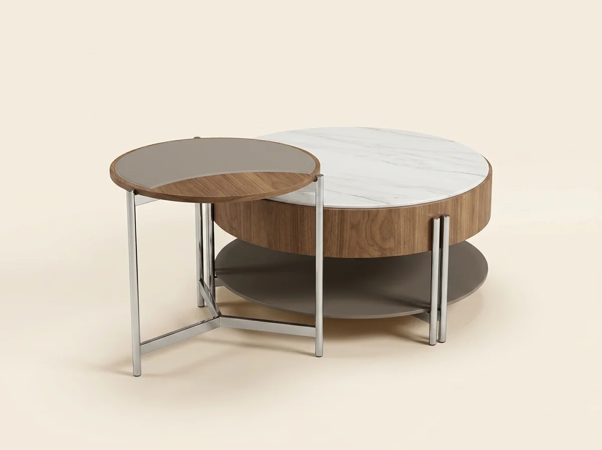 Arc Glass Nesting Table