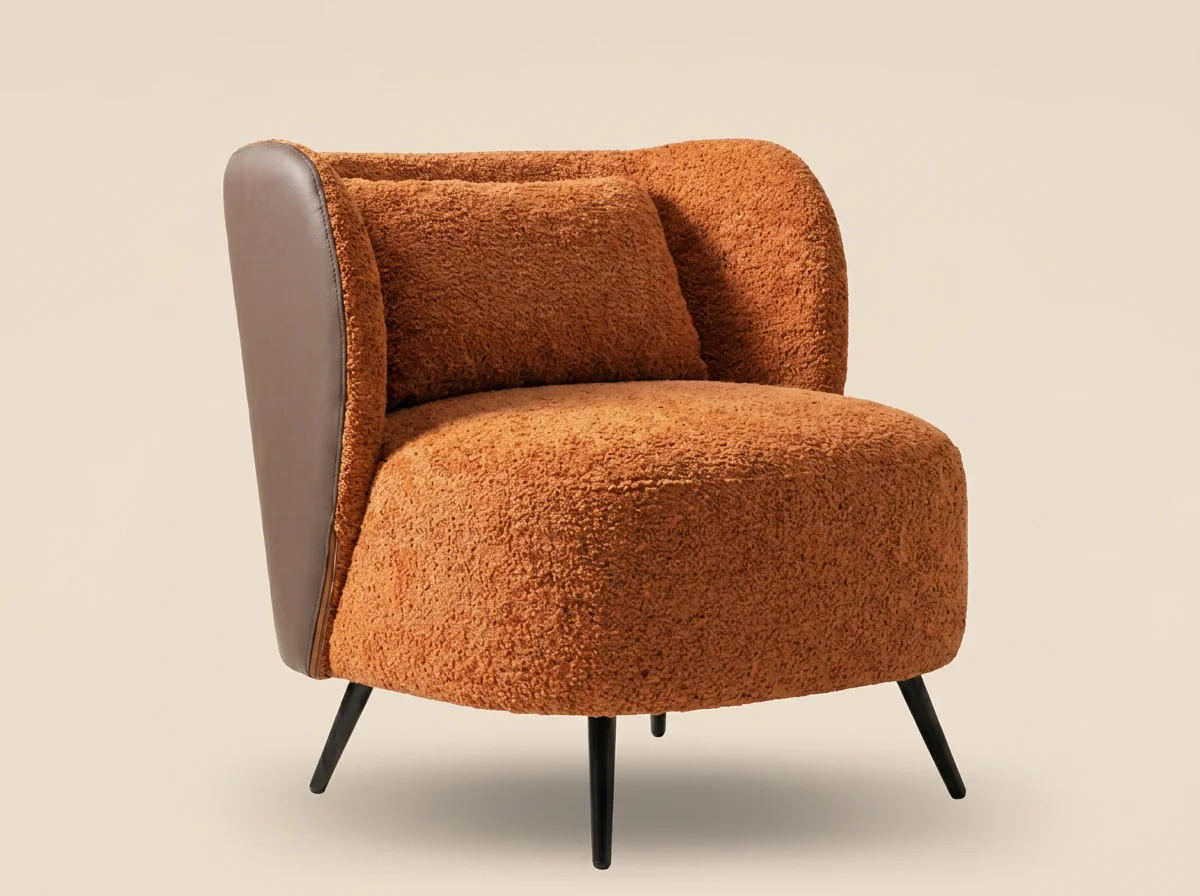 Rust Pillow Lounge Chair