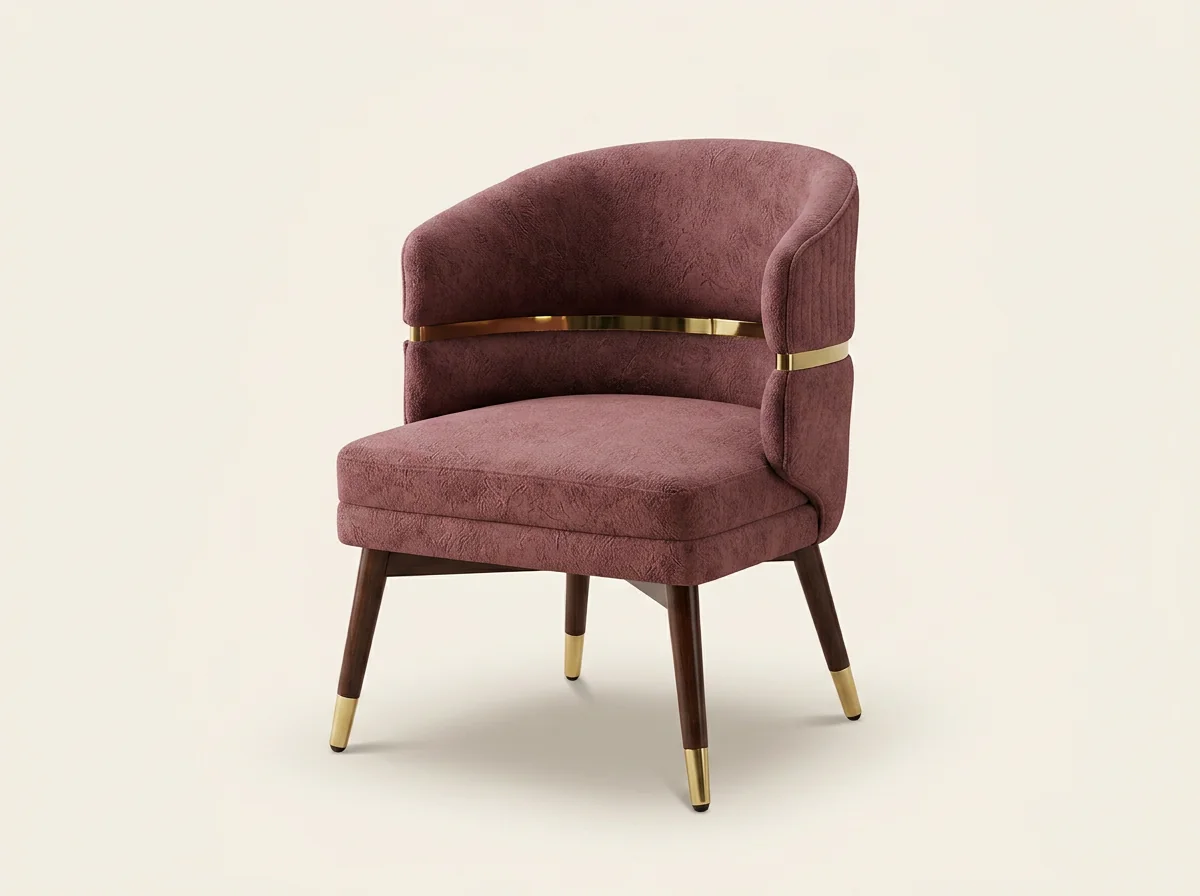 Mauve Deco Accent Chair