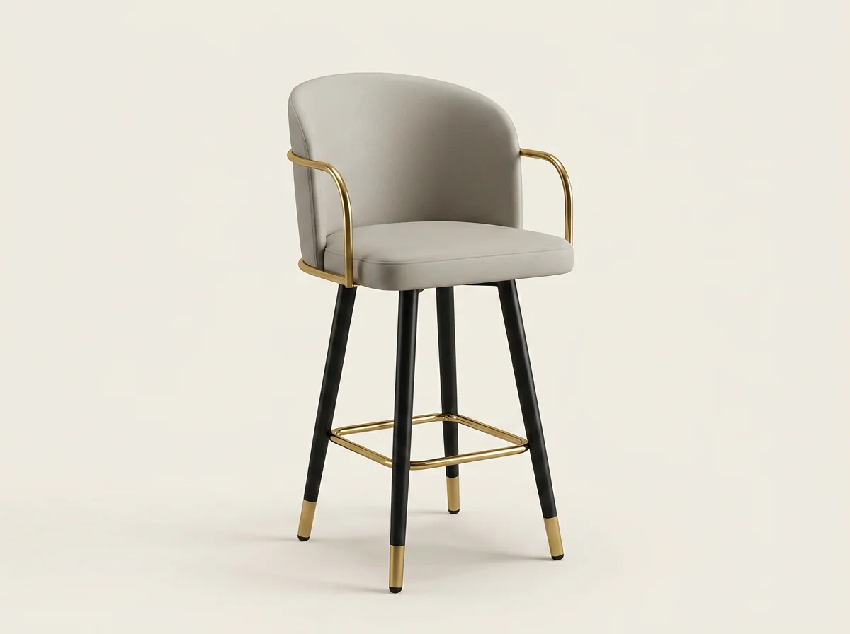 Gold Rail Bar Chair
