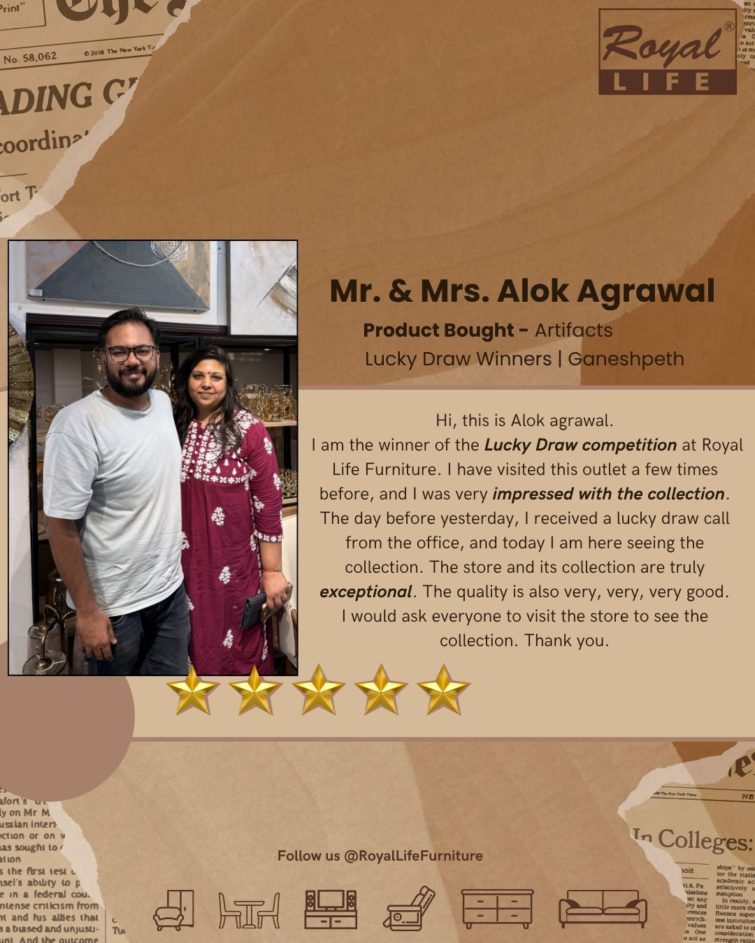 Mr. & Mrs. Alok Agrawal, Royal Life Furniture customer story
