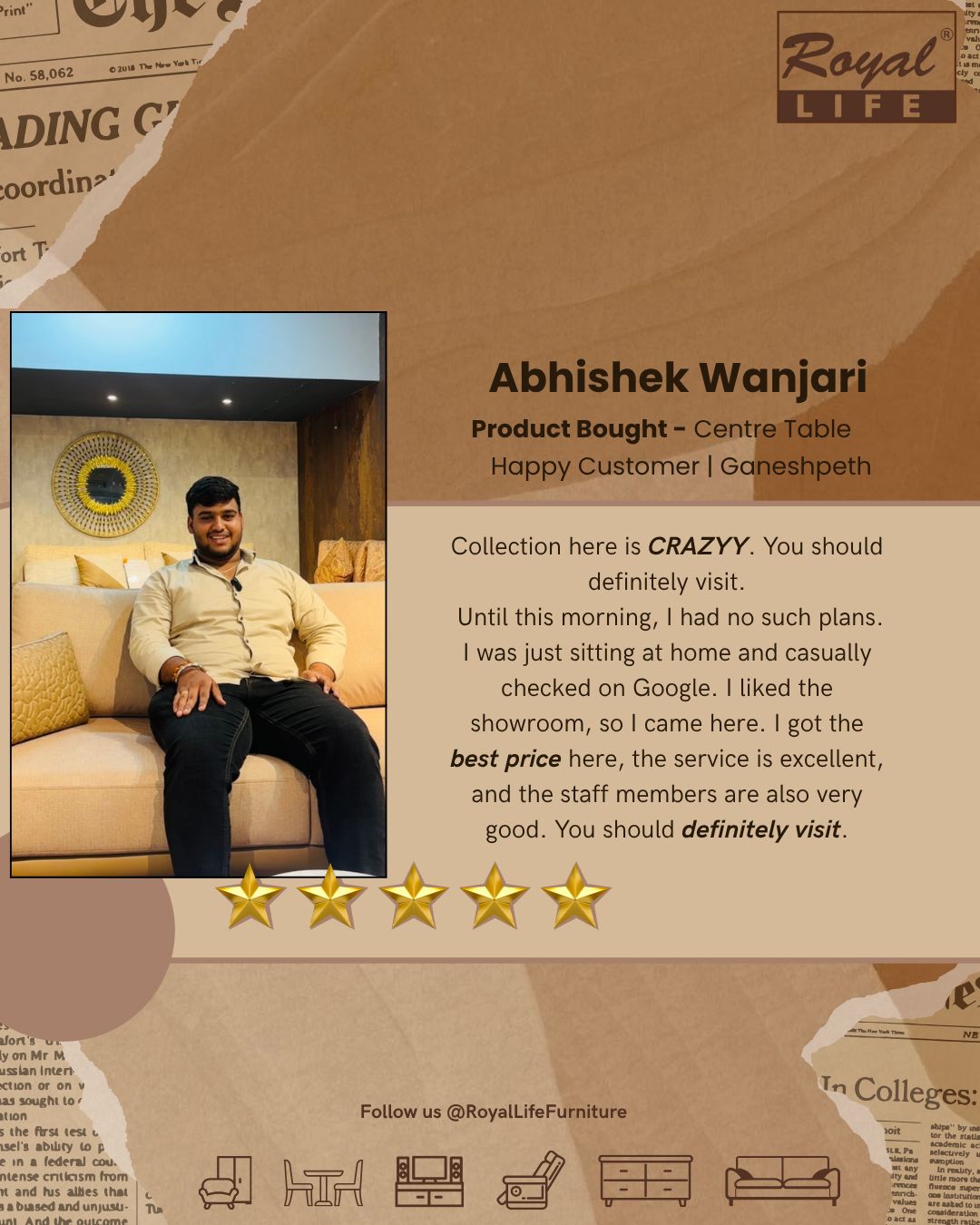 Abhishek Wanjari, Royal Life Furniture customer story